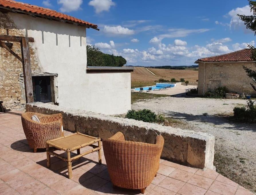 French Farmhouse Retreat With Pool & Superb Views. Blanzac  Bagian luar foto