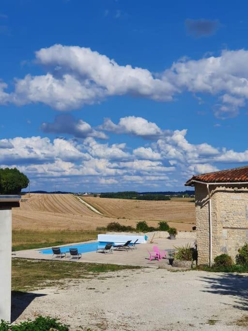 French Farmhouse Retreat With Pool & Superb Views. Blanzac  Bagian luar foto