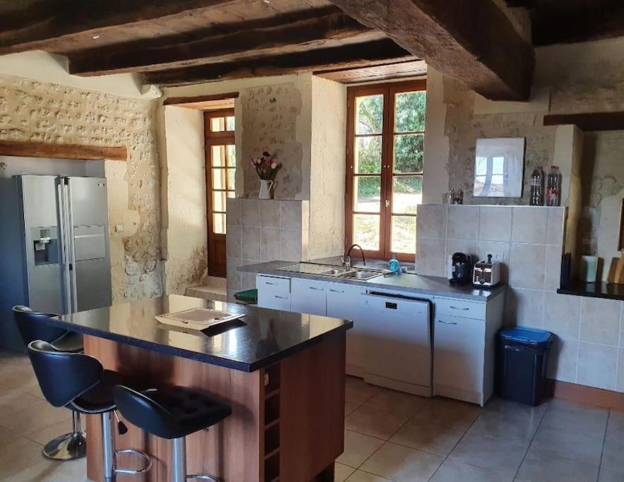 French Farmhouse Retreat With Pool & Superb Views. Blanzac  Bagian luar foto